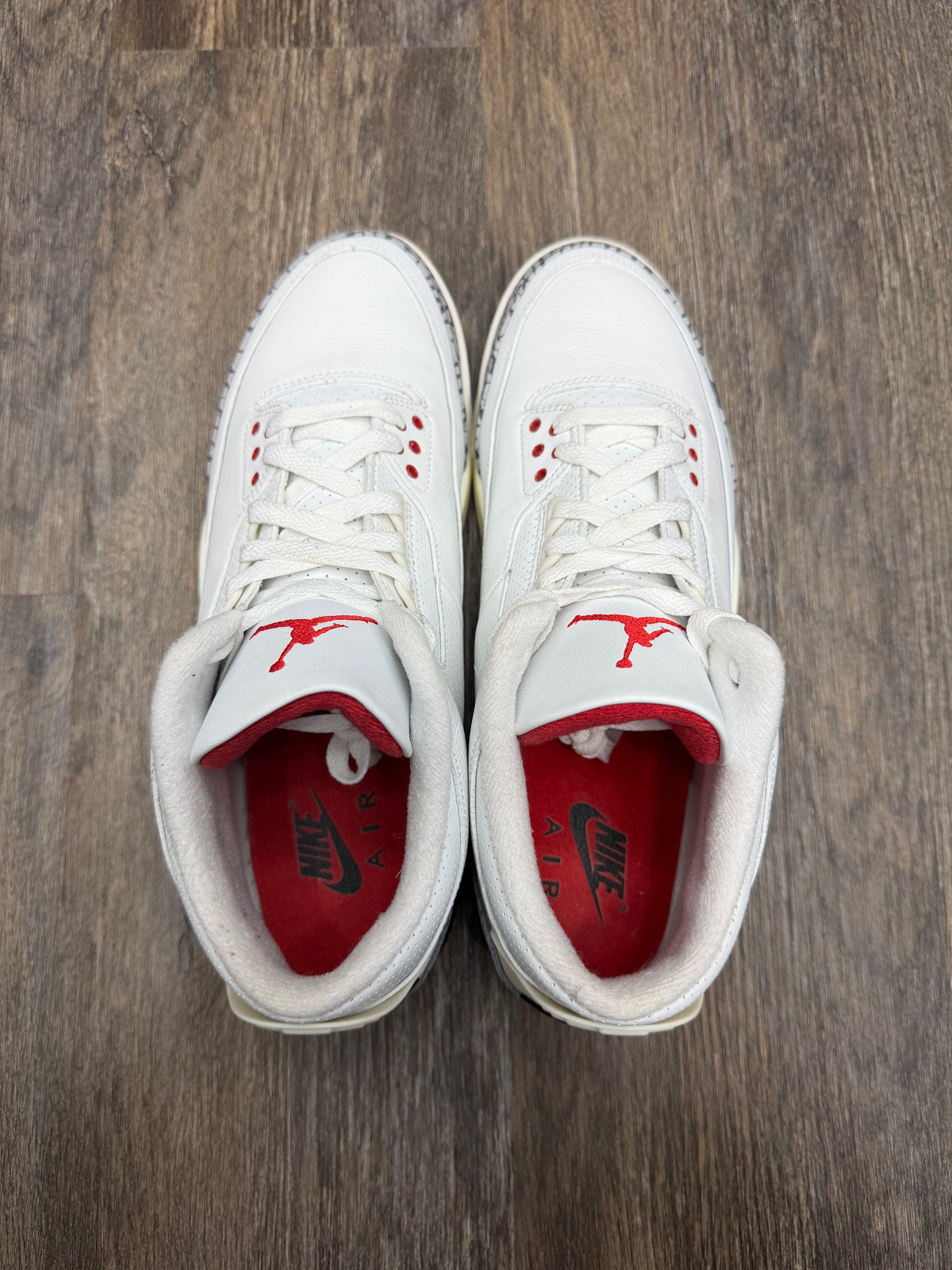 Size 11.5-Jordan 3 White cement reimagined