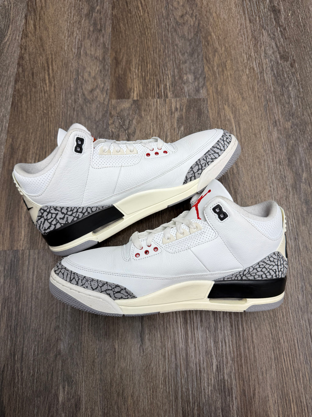 Size 11-Jordan 3 White cement reimagined