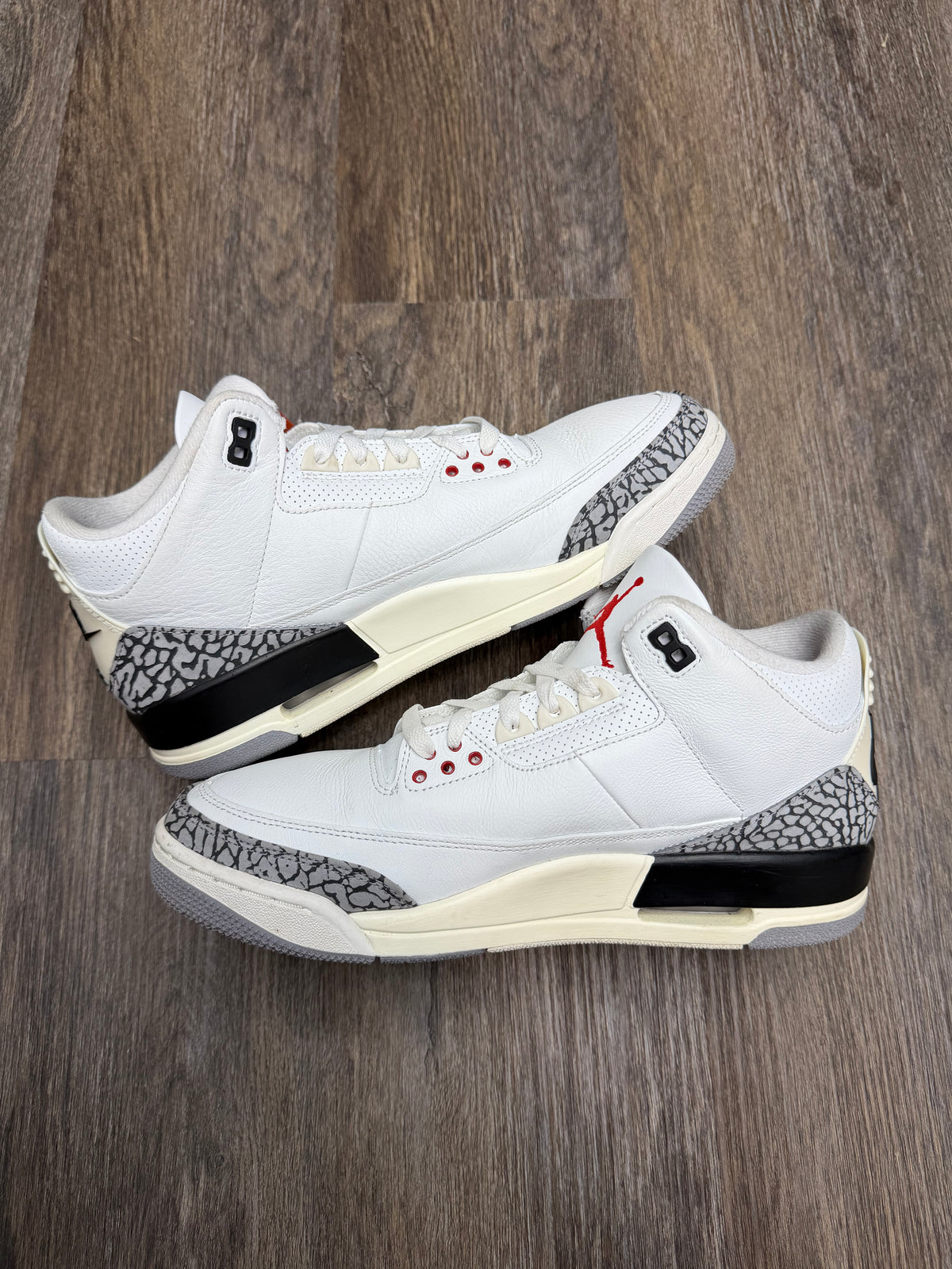 Size 11-Jordan 3 White cement reimagined