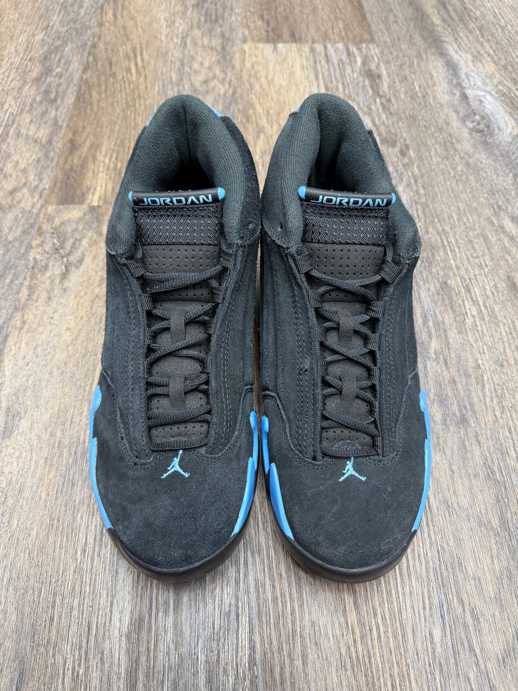Size 10-Jordan 14 Black university blue