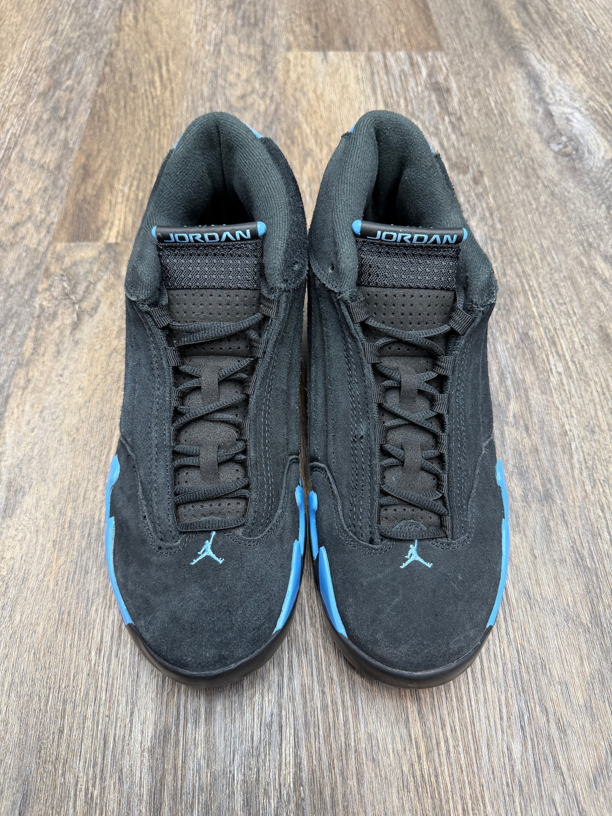 Size 10-Jordan 14 Black university blue
