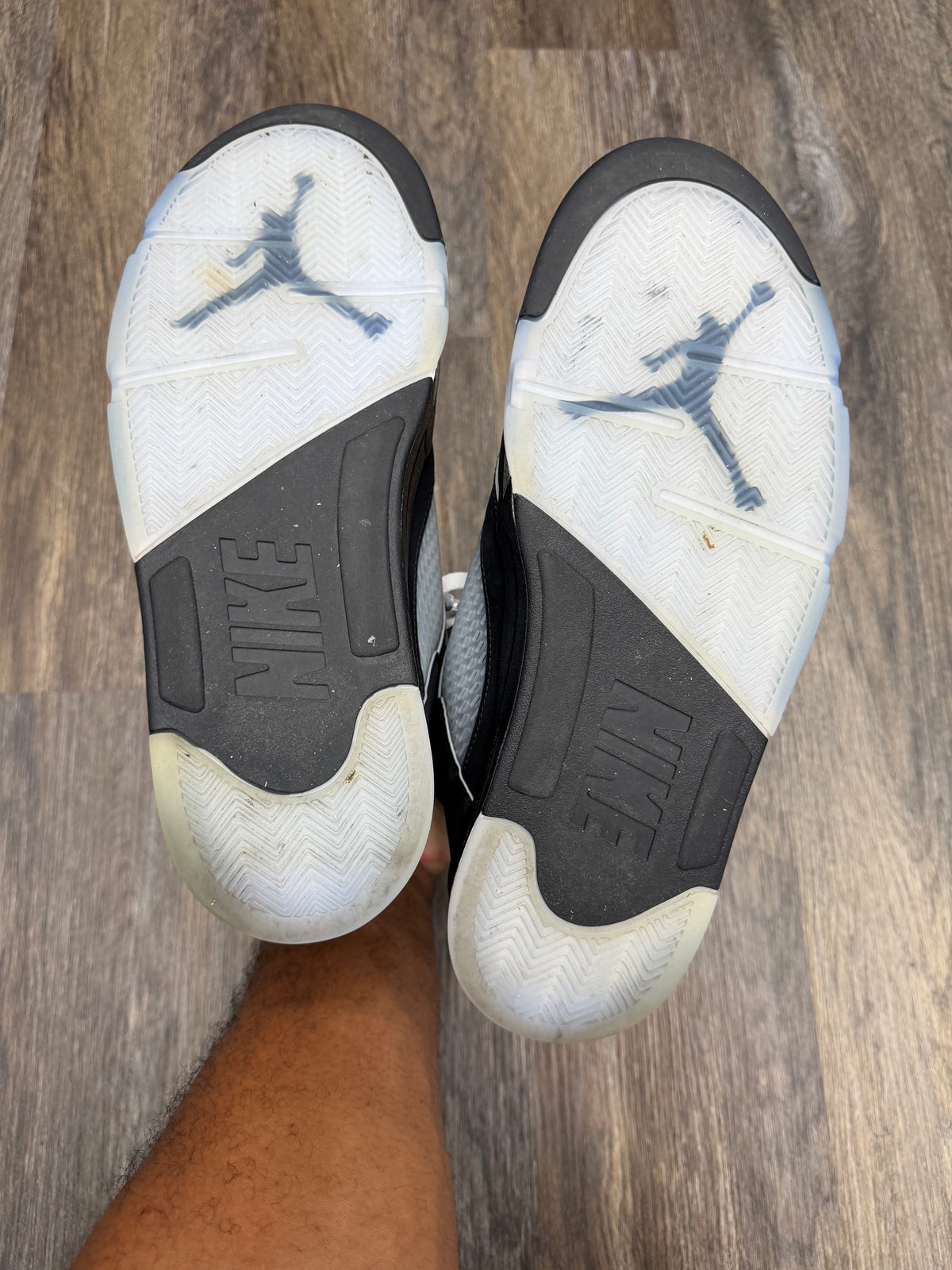Size 13-Jordan 5 Black Metallic