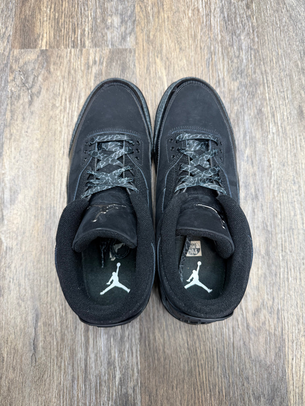 Size 10.5-Jordan 3 Black Cat