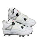 Size 12-Jordan 4 White cement football cleat