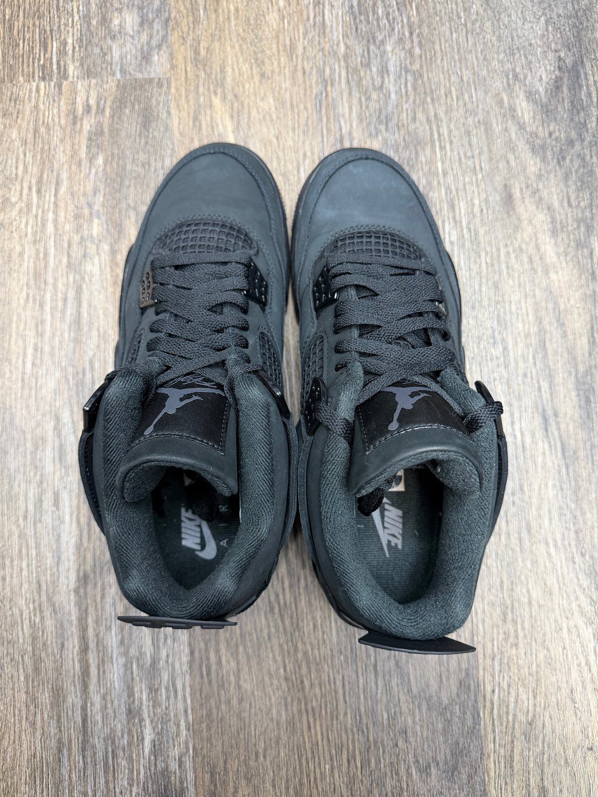 Size 9.5-Jordan 4 Black cat