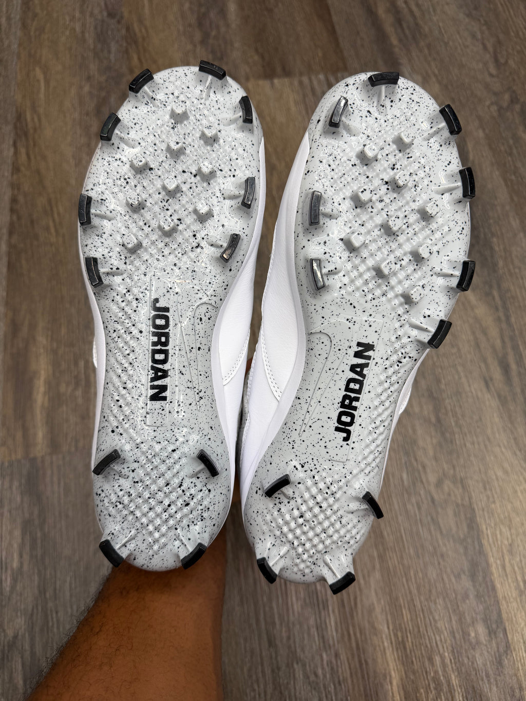 Size 12-Jordan 4 White cement football cleat