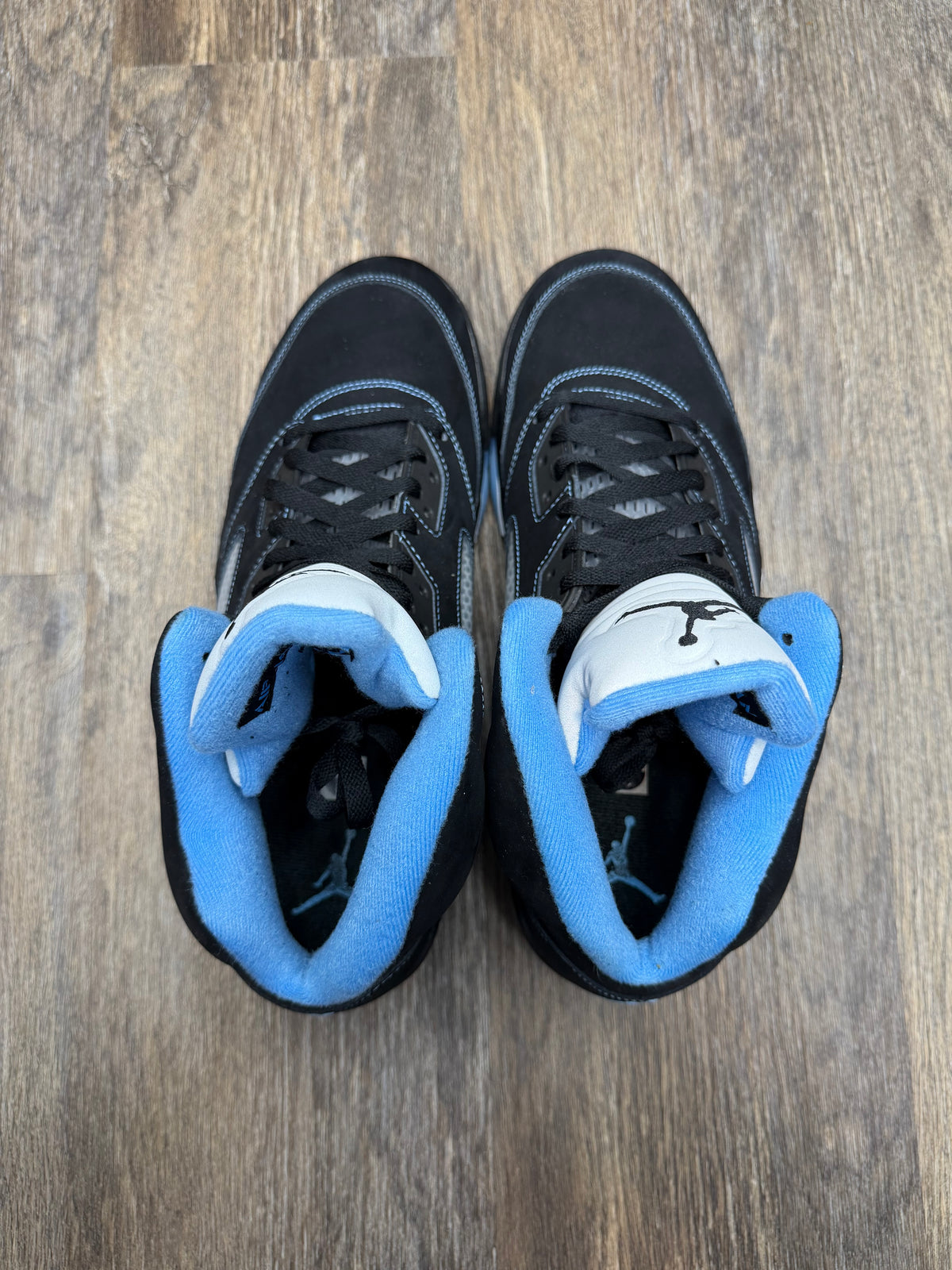 Size 13-Jordan 5 Black university blue