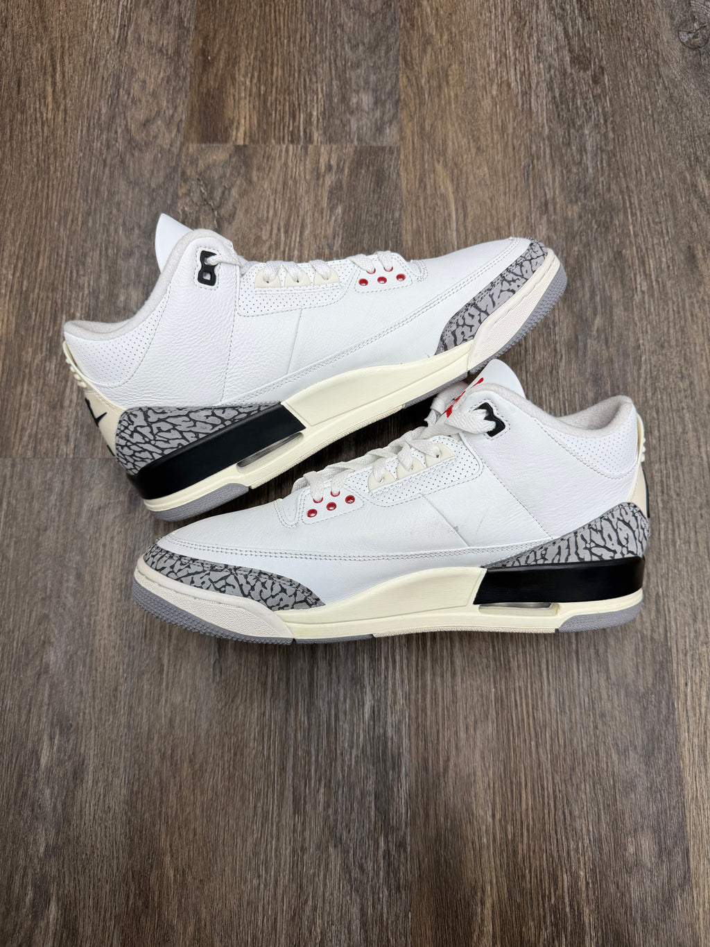 Size 11.5-Jordan 3 White cement reimagined