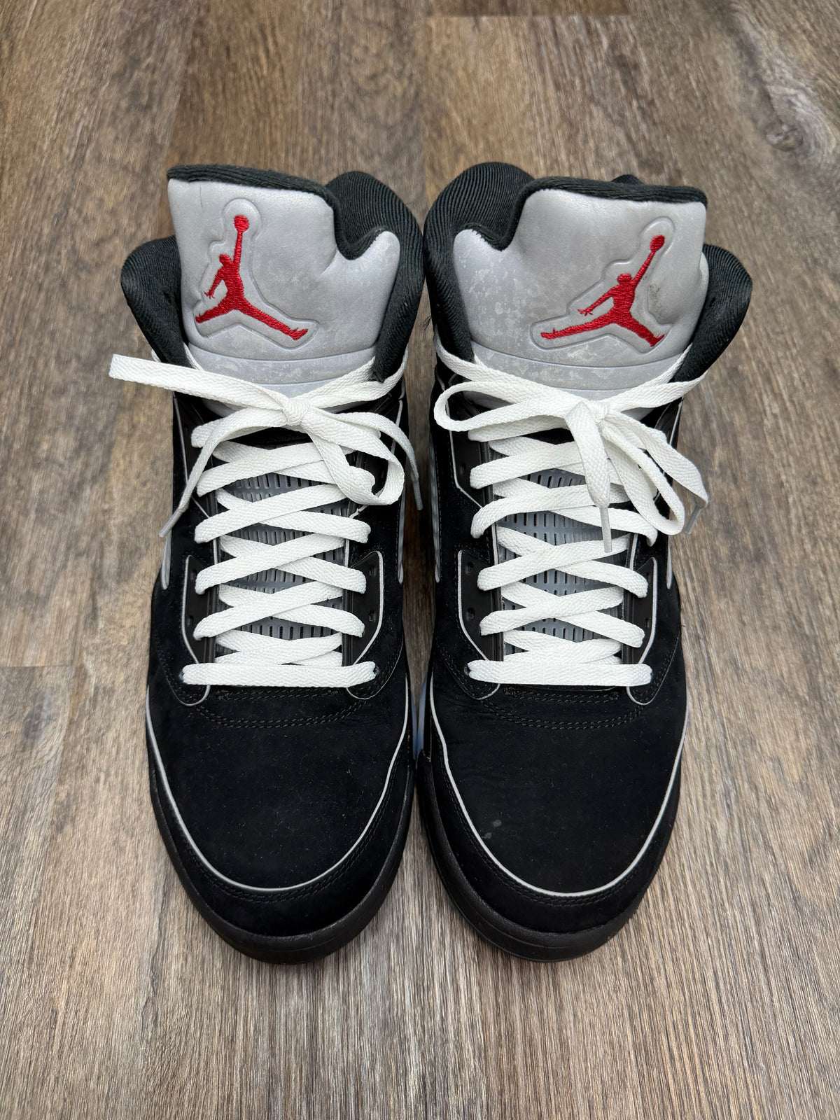 Size 13-Jordan 5 Black Metallic