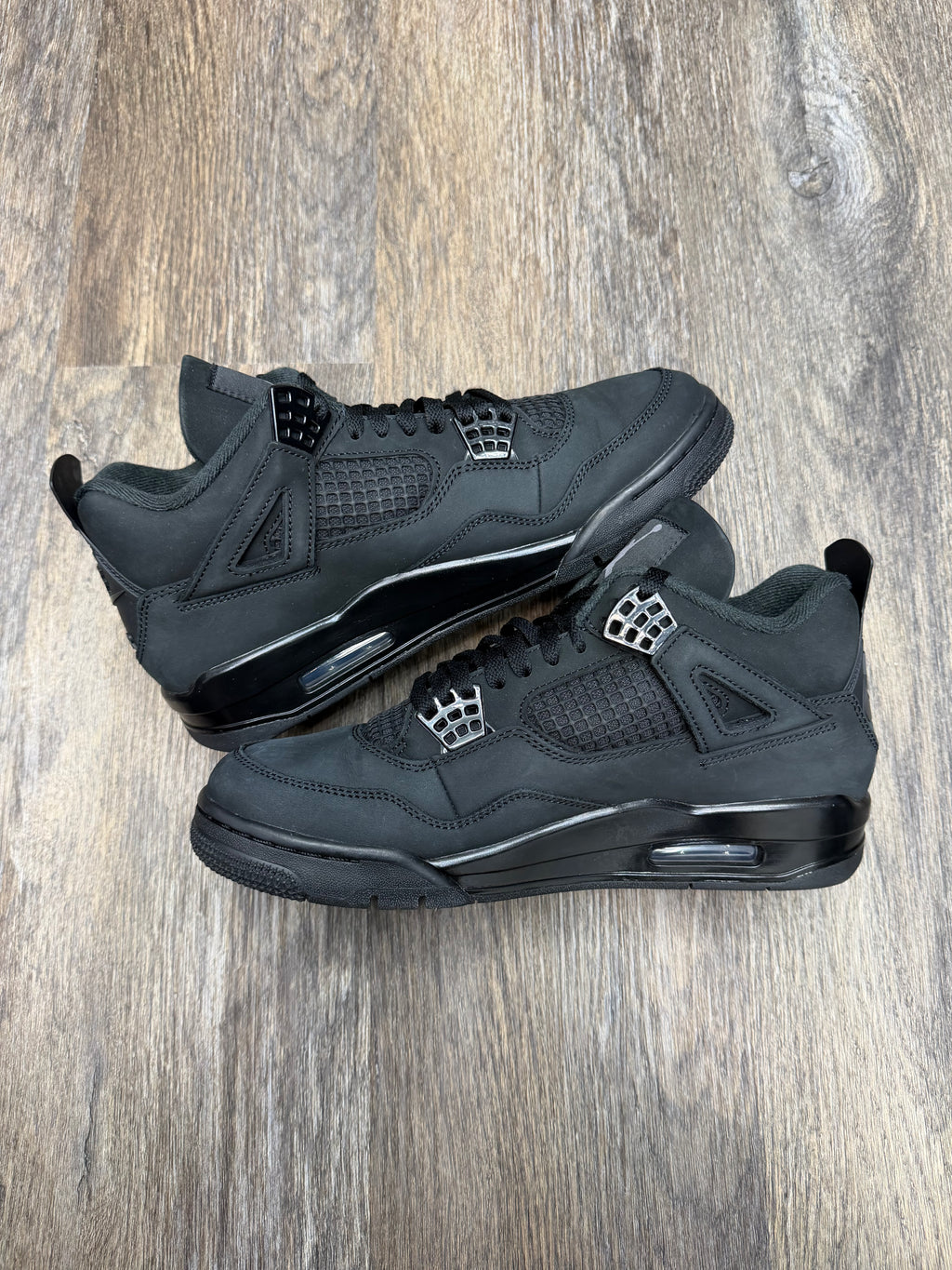 Size 9.5-Jordan 4 Black cat