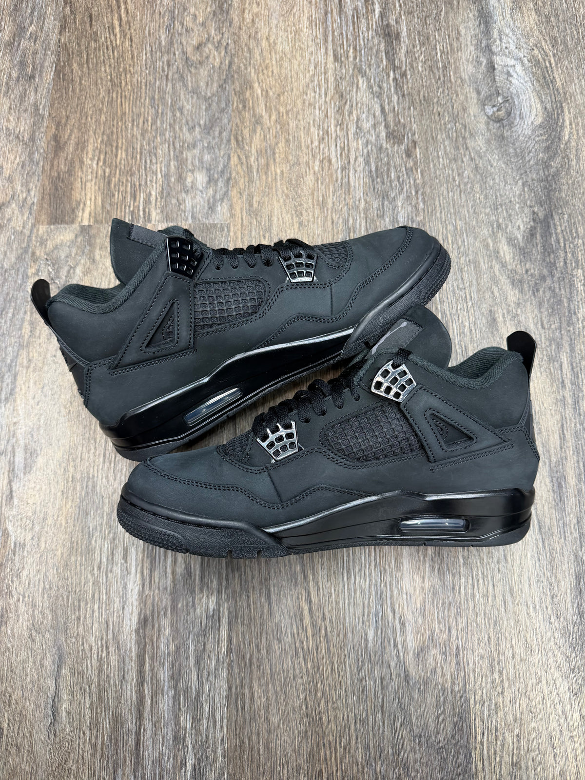 Size 9.5-Jordan 4 Black cat